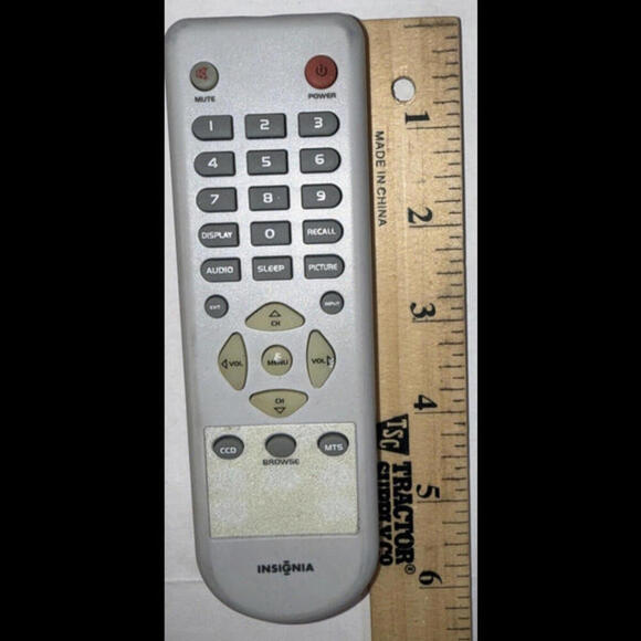 Insignia‎ 210 000610/2 TV Remote Control OEM Gray UNTESTED - Picture 2 of 6